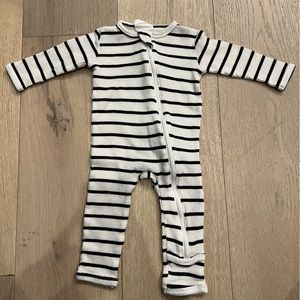 Baby - 0-3 Month - like new - striped footless onesie